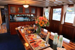 Catering hors d' oeuvres Seattle wedding cruise